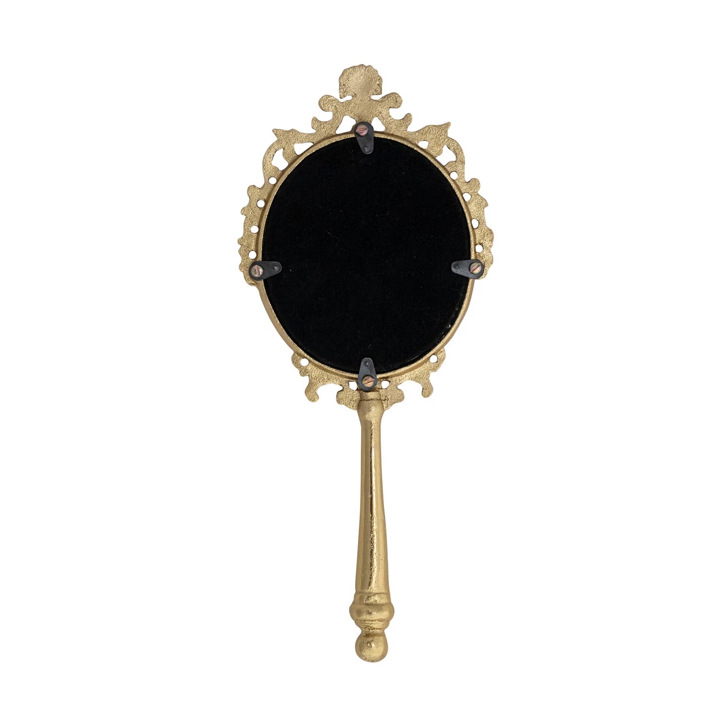 Embossed Metal Antique Hand Mirror