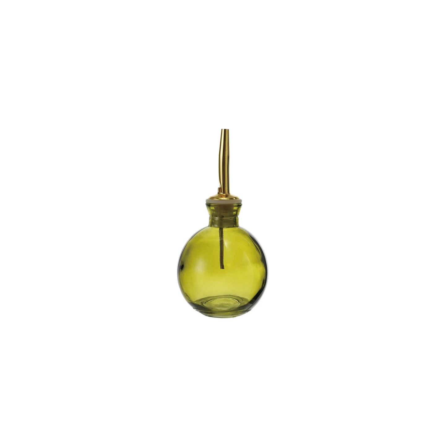 Olive Glass Bitters Bottle