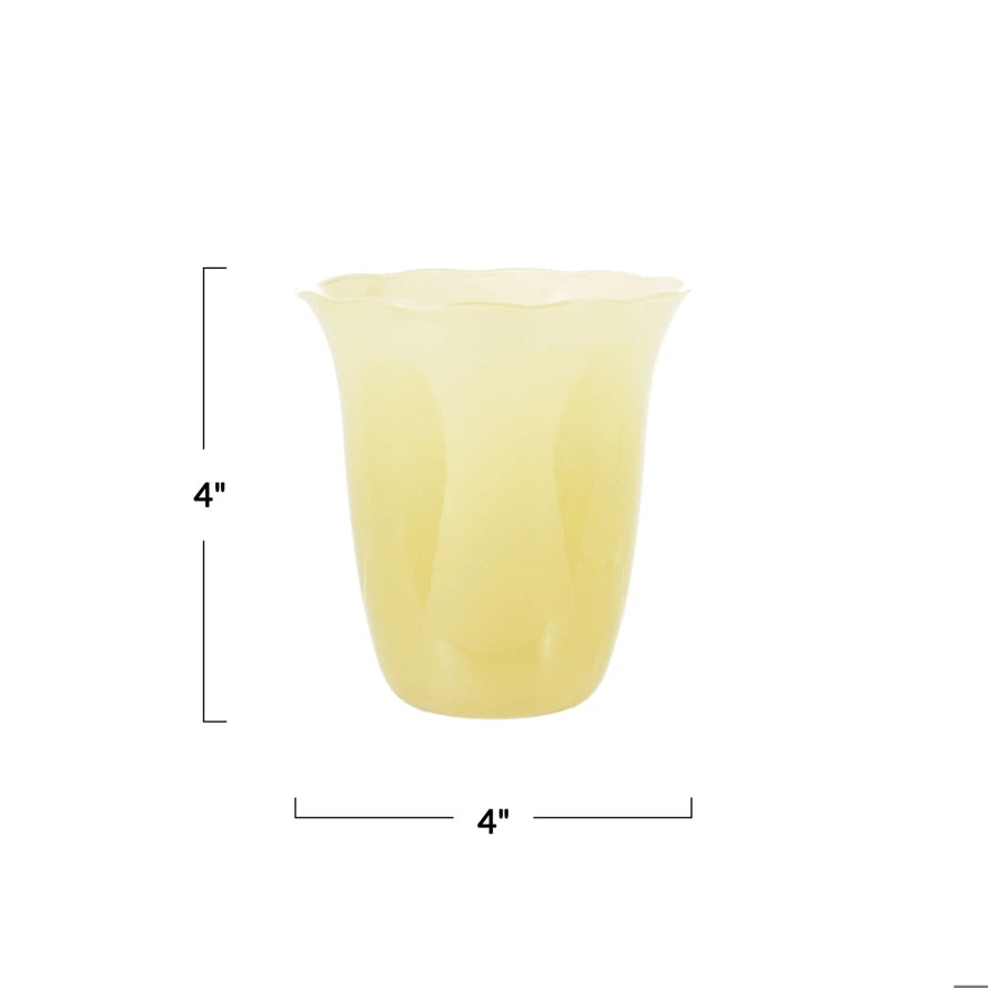 Yellow Tulip Drinking Glass
