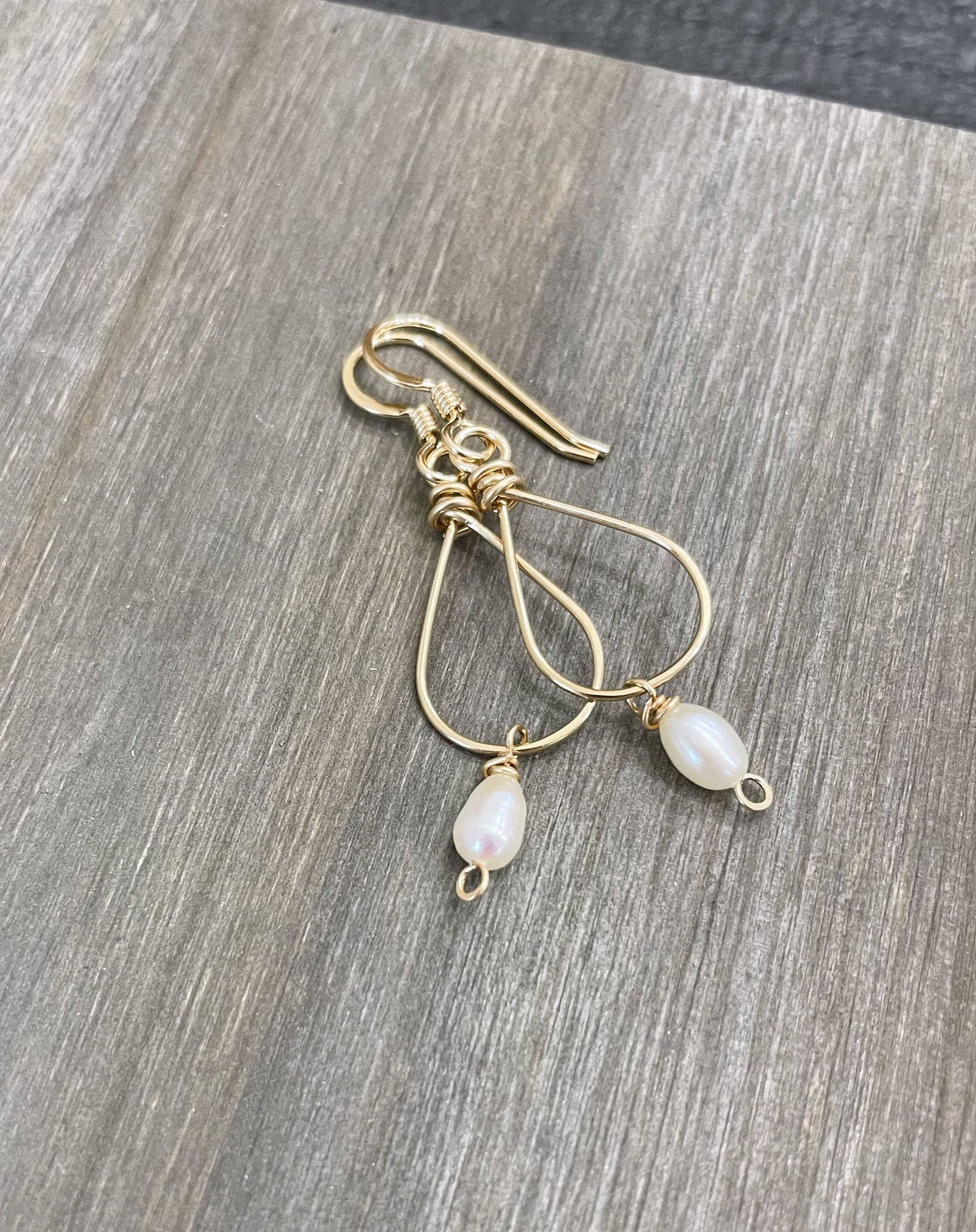 Small Teardrop Freshwater Pearl | 14kt Gold Filled, Sterling