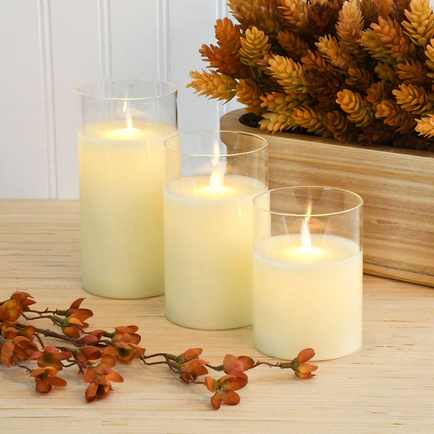 Glass Hurricane Candles
