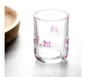 Pink Bow Icon Drinking Glasses