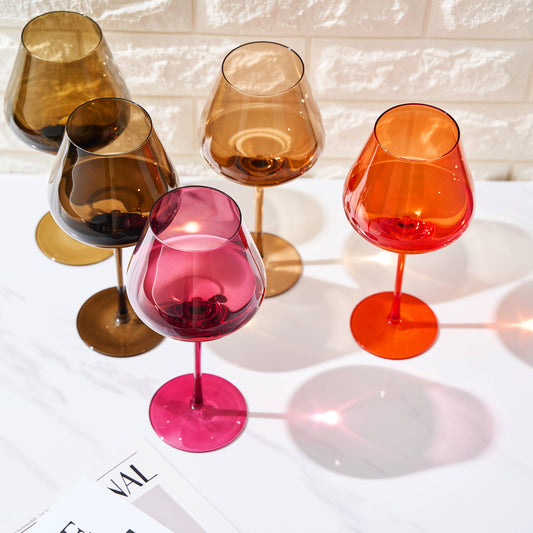 Muted Crystal Wine Glasses