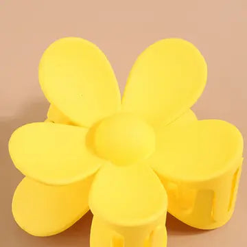 Matte Floral Claw Clips