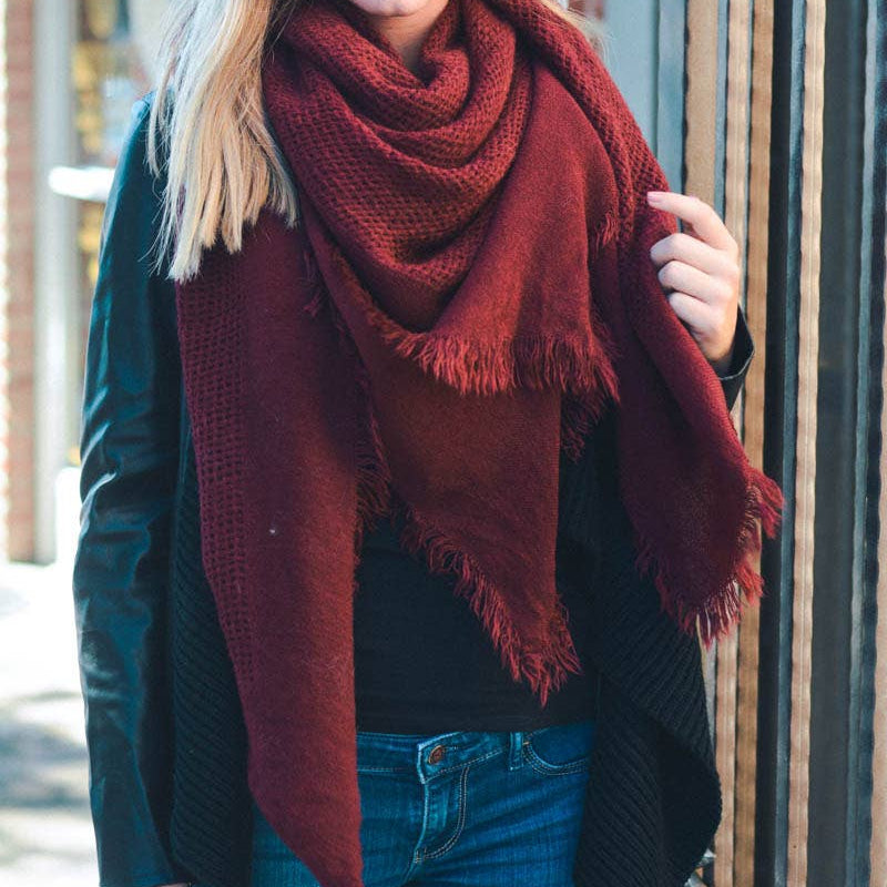 Open Weave Square Scarf