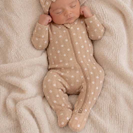 Organic Pointelle 2-Way Zip Footie