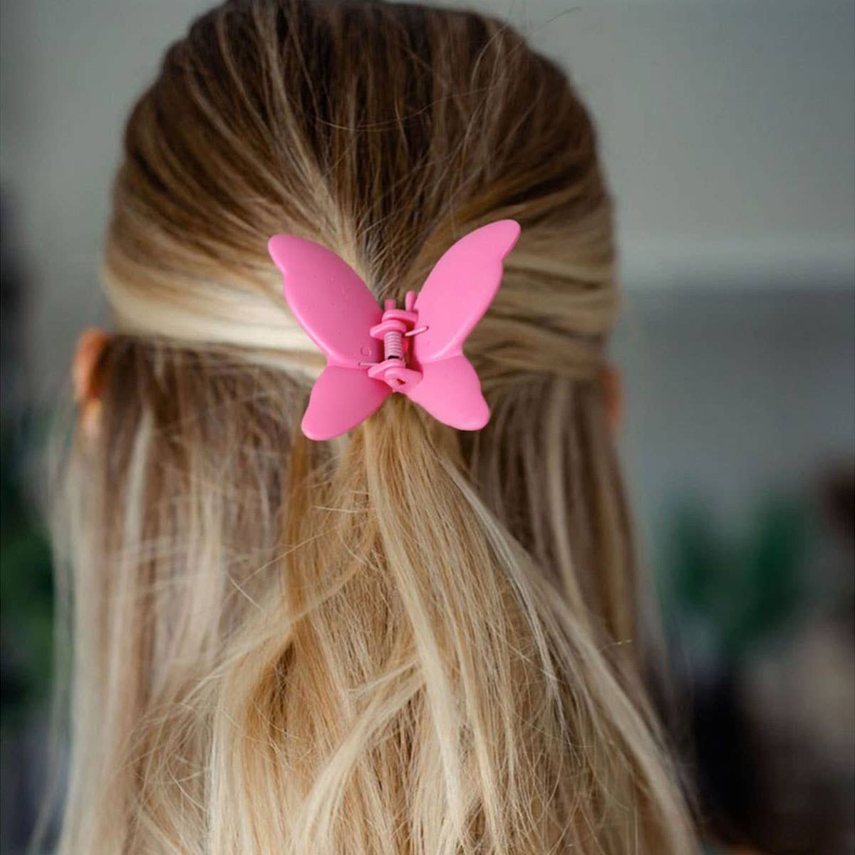 Matte Butterfly Hair Claw Clips