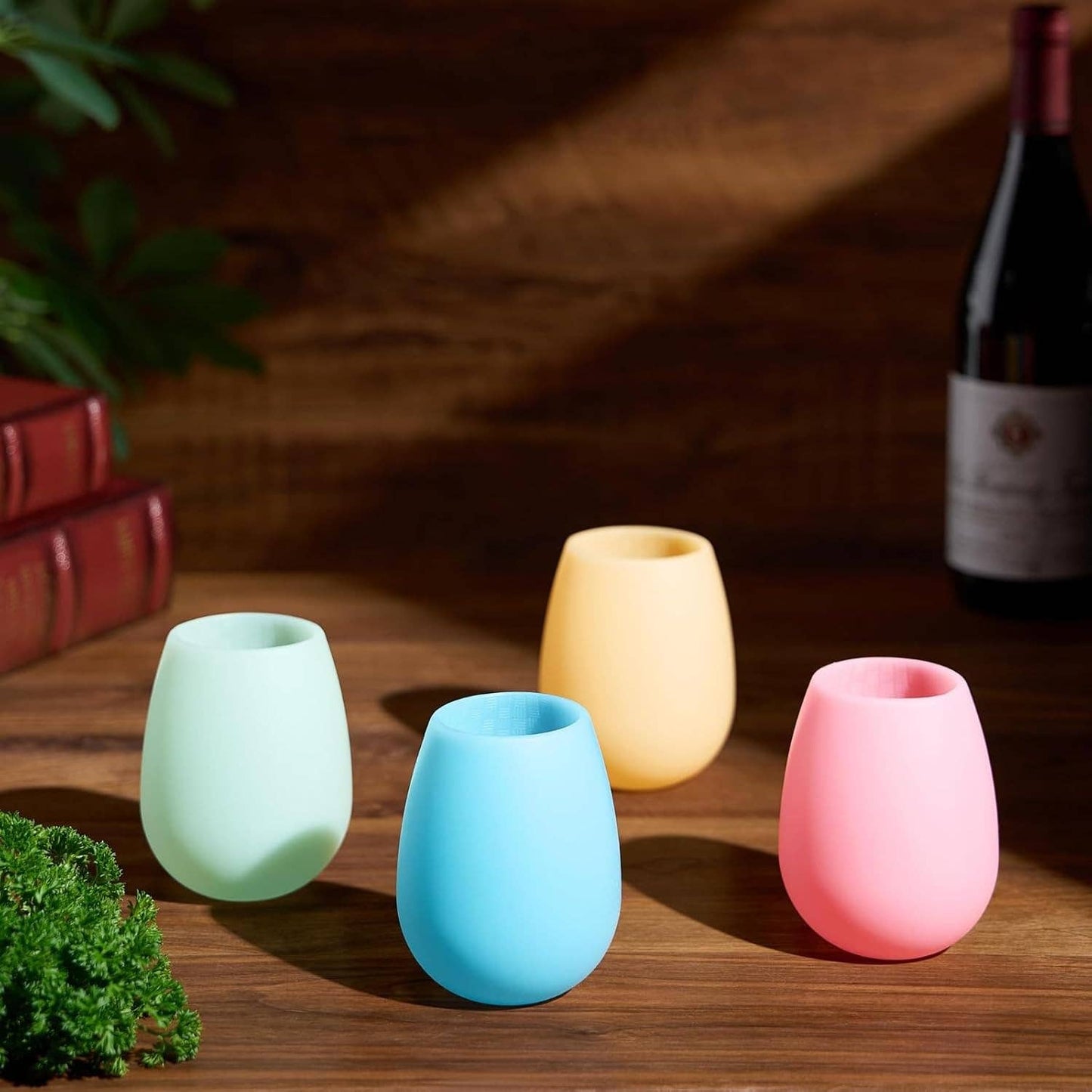 Silicone Pastel Wine Glasses