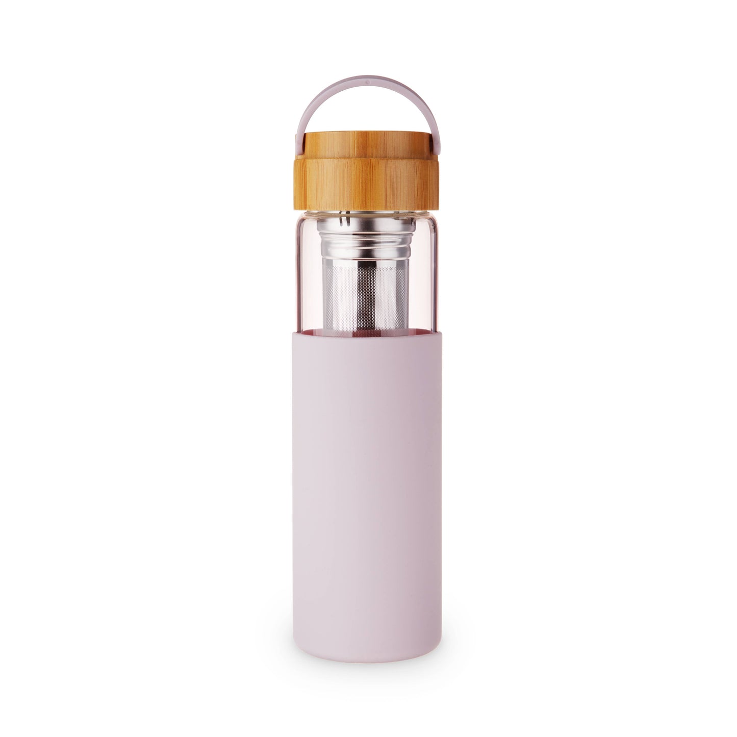 Glass Travel Mug w/Infuser & Silicone Sleeve