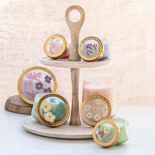 Pressed Floral Candles