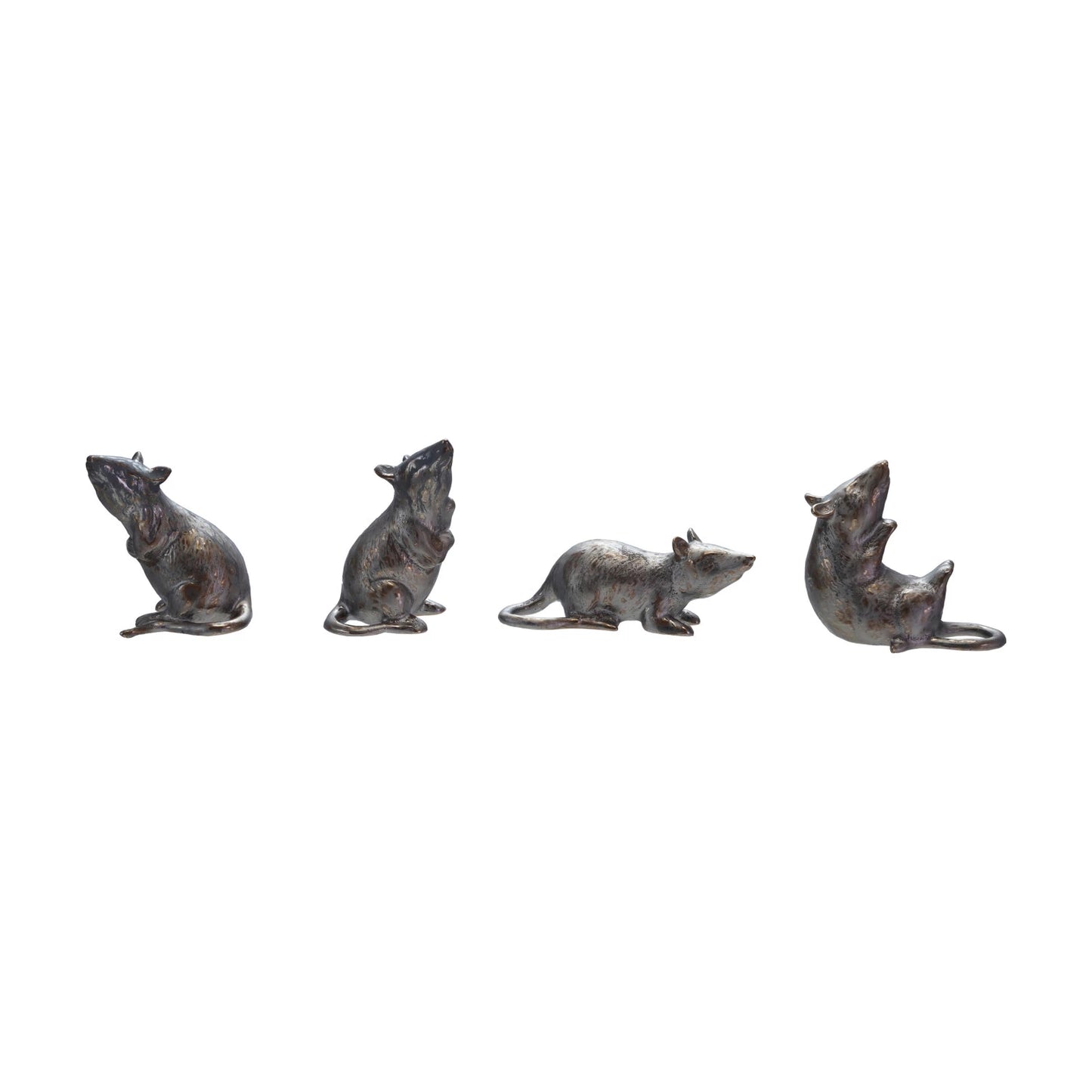 Metal Rat Mini Statues