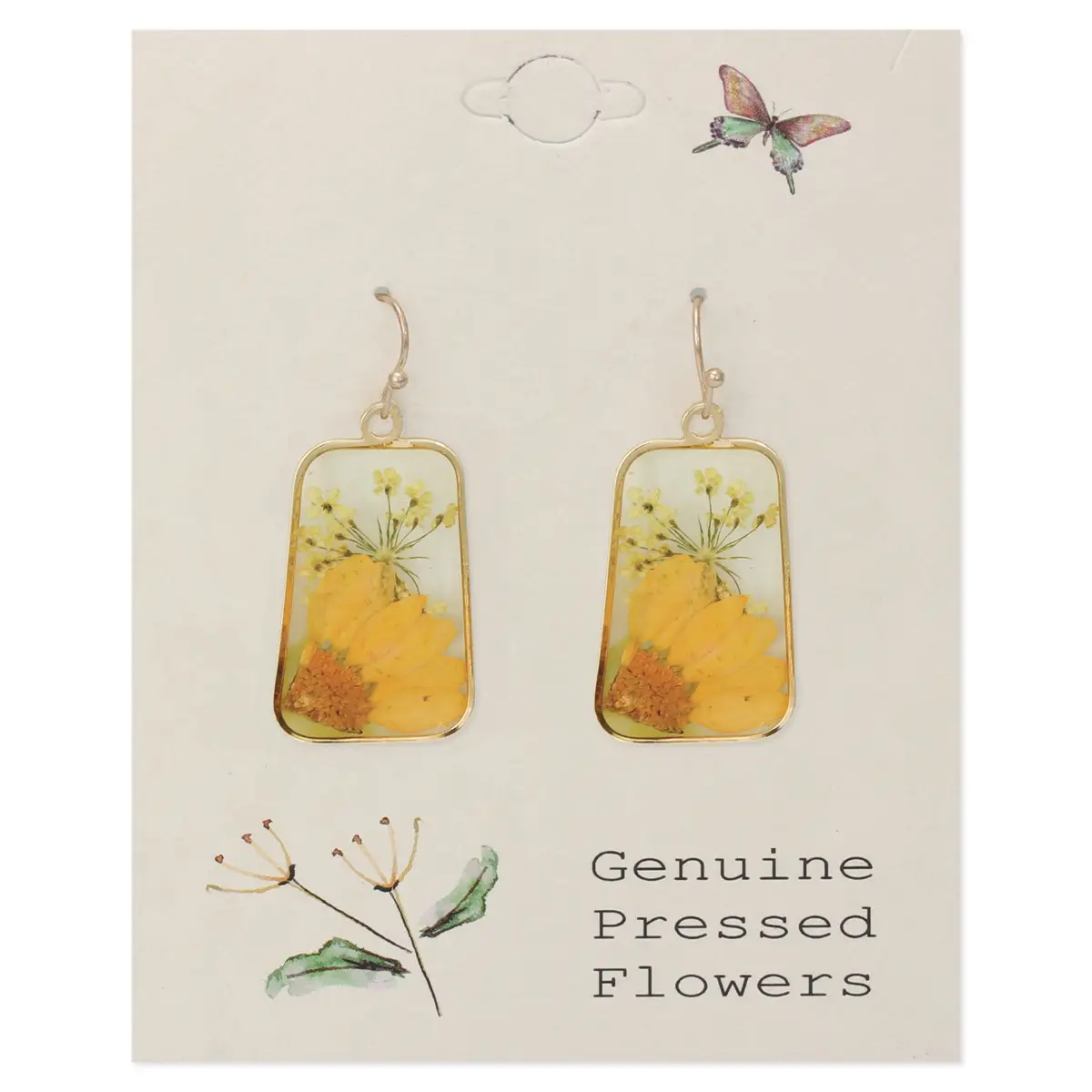 Pressed Flower Earrings