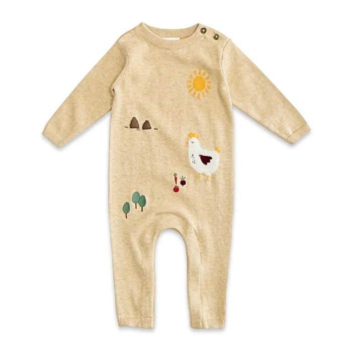 Chicken Farm Jacquard Knit Jumpsuit