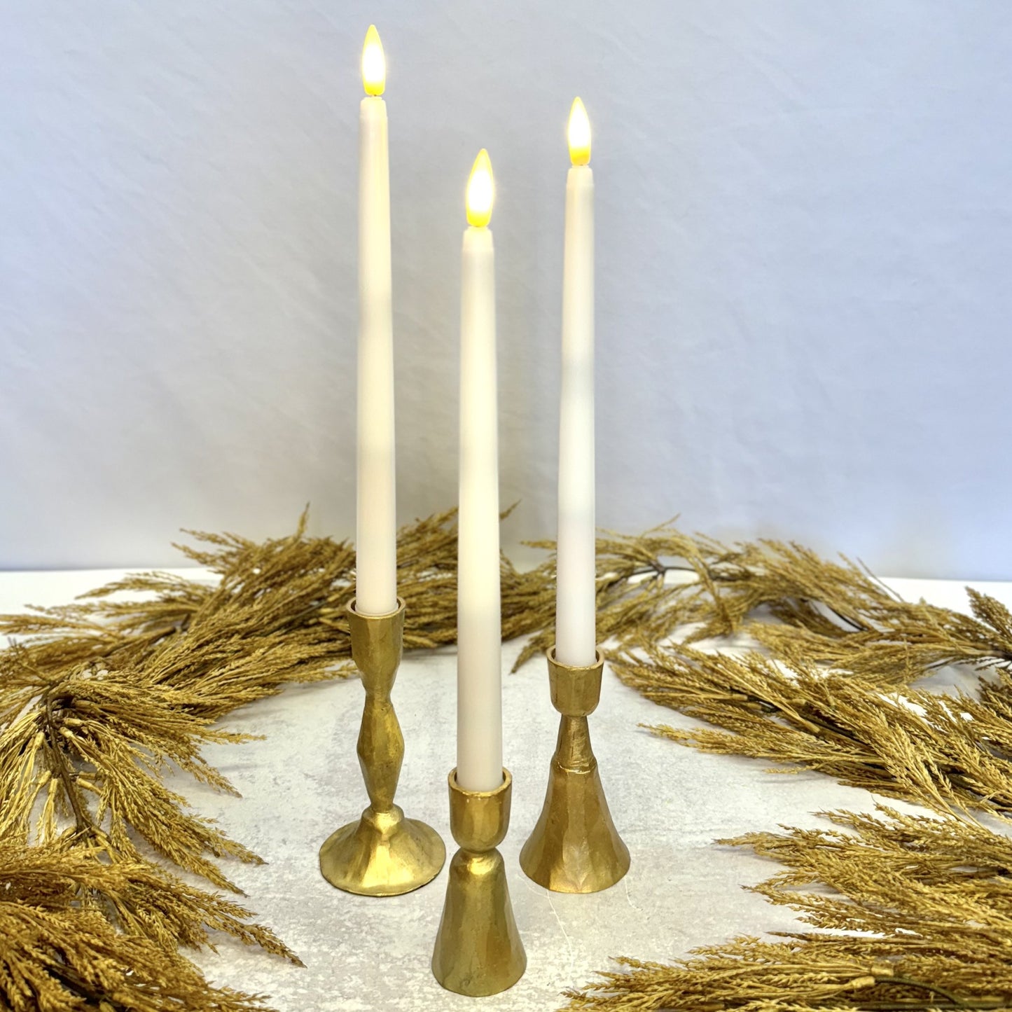 Gold Forged Candlestick