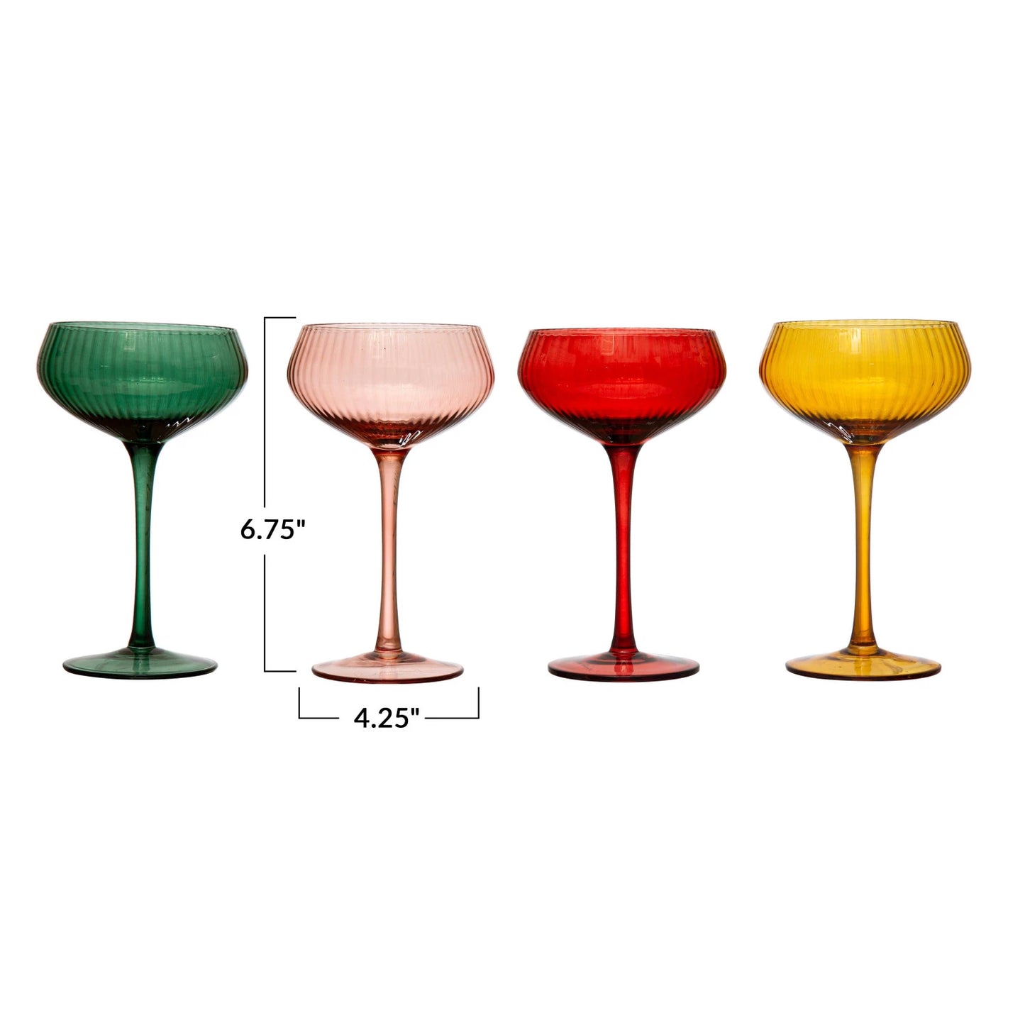 Holiday Stemmed Champagne Coupes