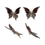 Fabric Jacquard & Velvet Butterfly Clip-on Ornament