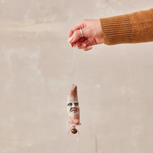 Resin Half Moon Ornament