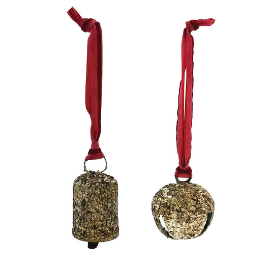 Gold Metal Bell Ornaments