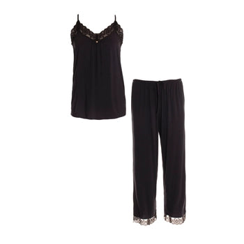 Bamboo Lace Cami & Cropped Pant Set