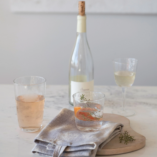 Textured Glass Drinkware