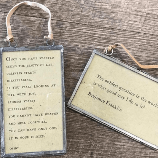 Hanging Zinc Glass Frame