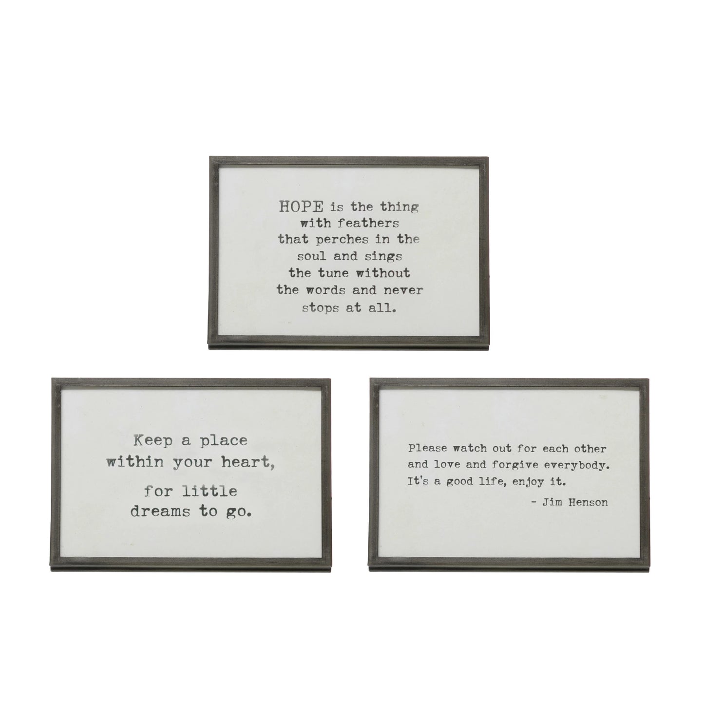 Metallic Frame with Easel & Saying