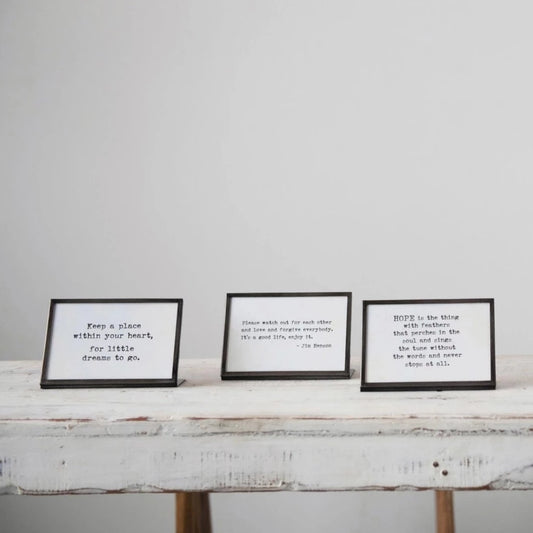 Metallic Frame with Easel & Saying