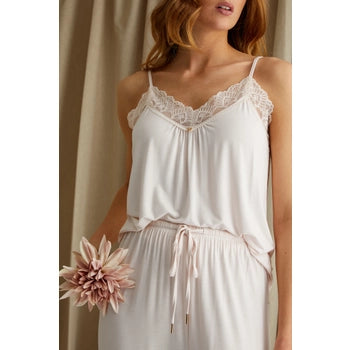 Bamboo Lace Cami & Cropped Pant Set