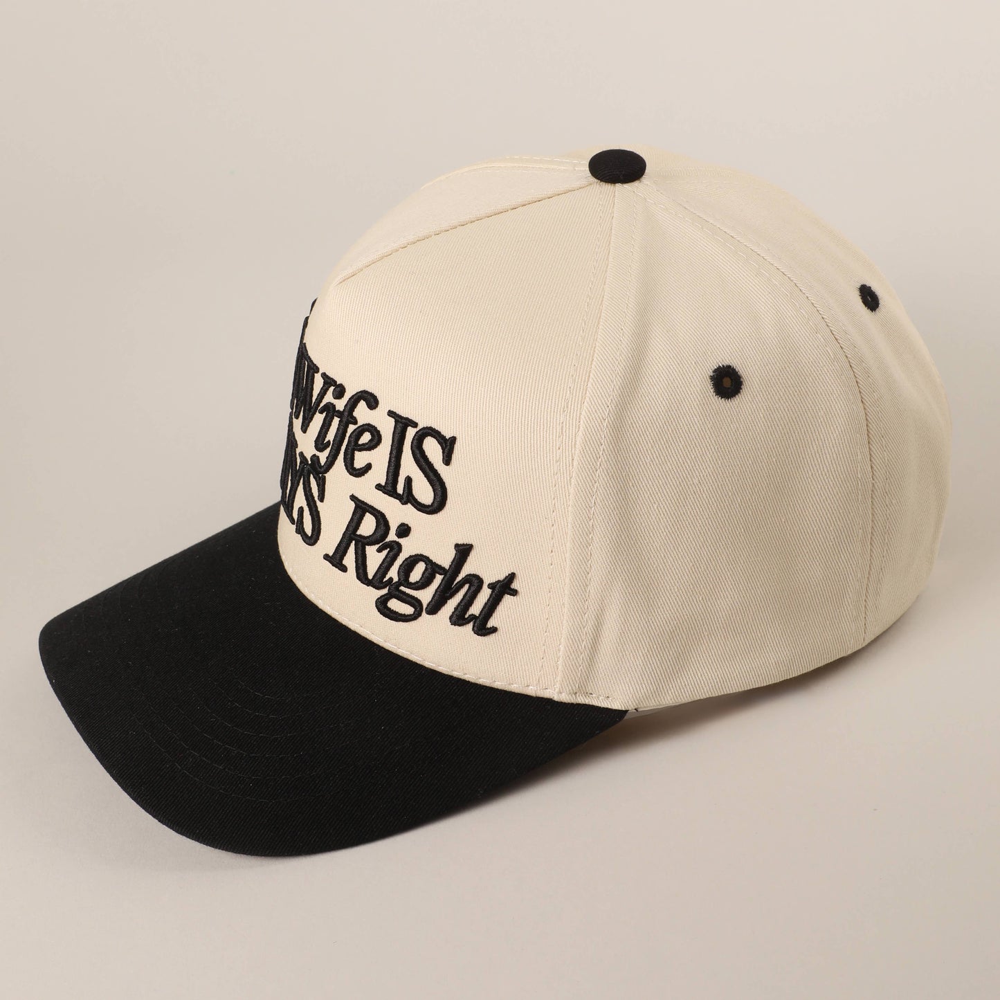 My Wife Is Always Right Embroidered Trucker Hat