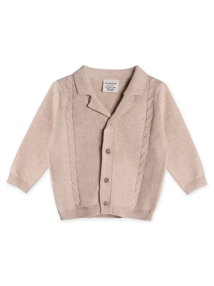 Resort Cable Knit Baby Sweater Cardigan & Pant Set