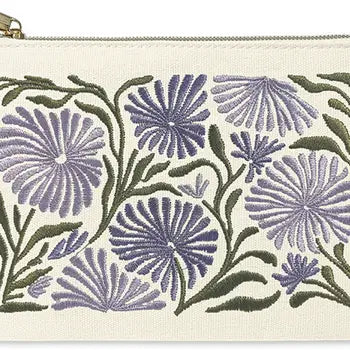 Floral Embroidered Pouch