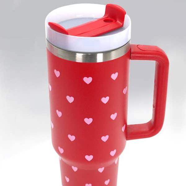 Pink Heart 40oz Tumbler