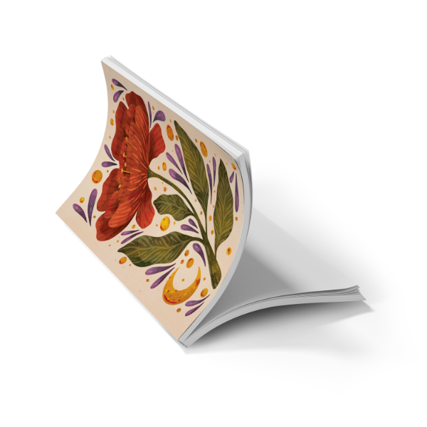 Burgundy Bloom Journal