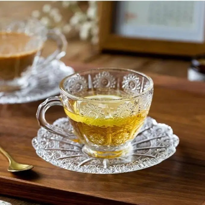Vintage Sunflower Tea Cup Saucer