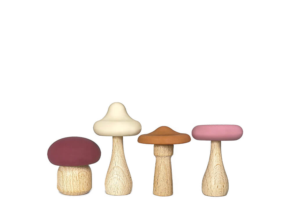 Mushroom Teether Toys Set