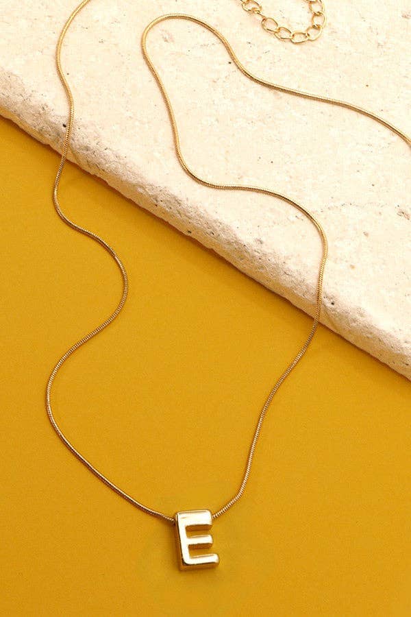 Delicate Snake Chain Initial Necklace