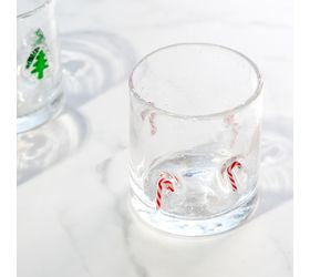 Drinking Glasses w/ Christmas Icons