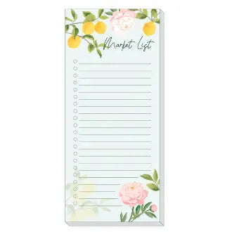 Botanical Lemon Garden Magnetic List Pad