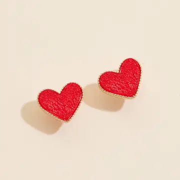 Druzy Stone Heart Studs