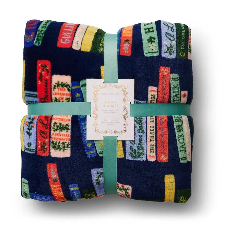 Bookshelf Fleece Blanket