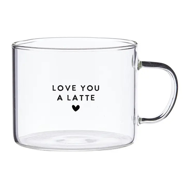 Love You a Latte Glass Mug