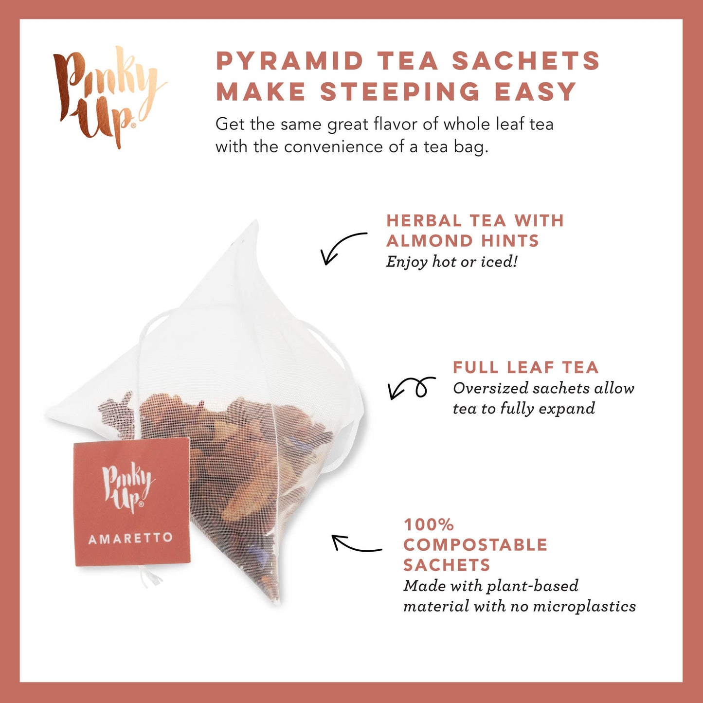 Amaretto Herbal Tea by Pinky Up