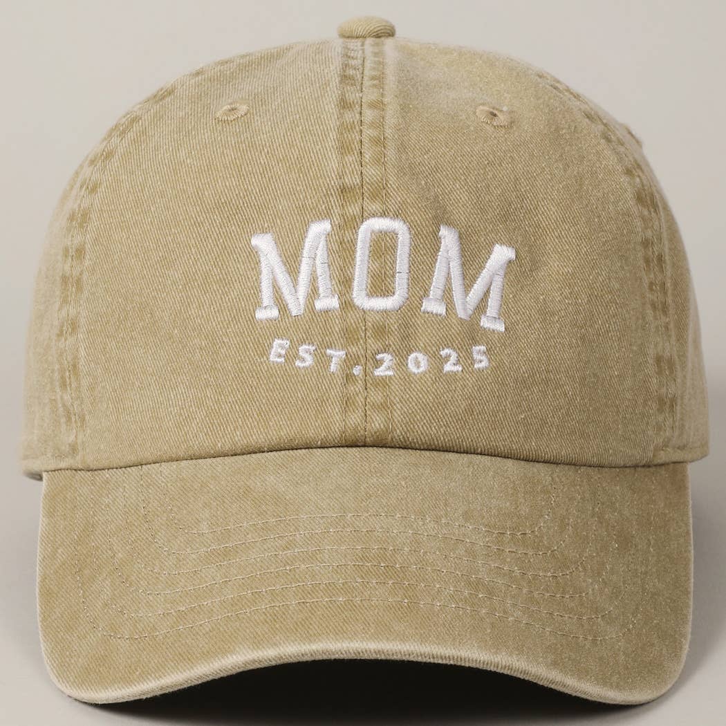 Mom est. 2025 Embroidered Baseball Cap