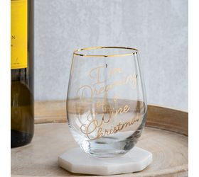 Dreaming of a Wine Christmas Wine Glass