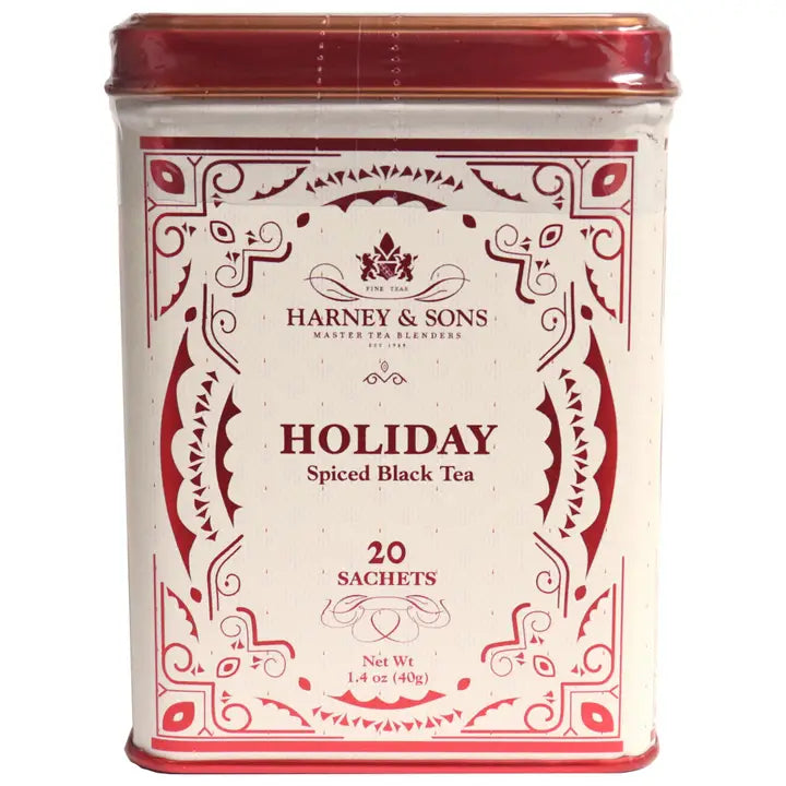 Holiday Tea Sachets w/ Vintage Tin