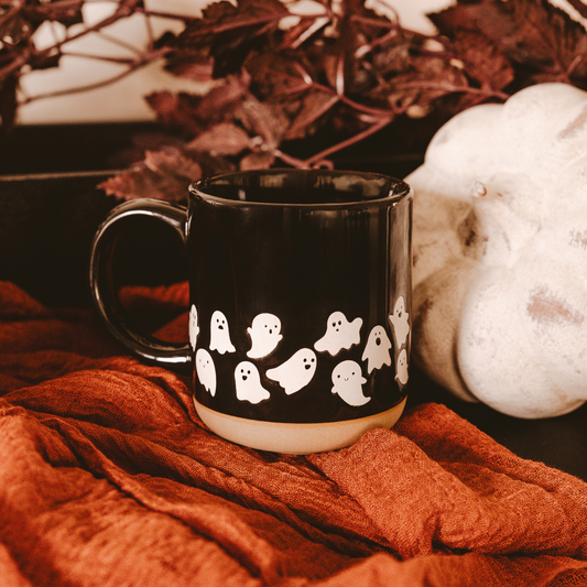 Ghost Pattern Stoneware Mug