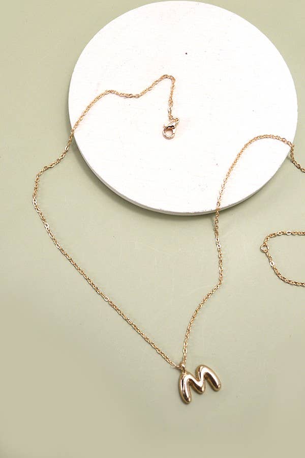 Balloon Bubble Initial Necklaces