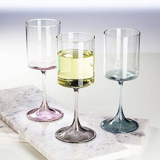 Colorful Goblet Wine Glasses