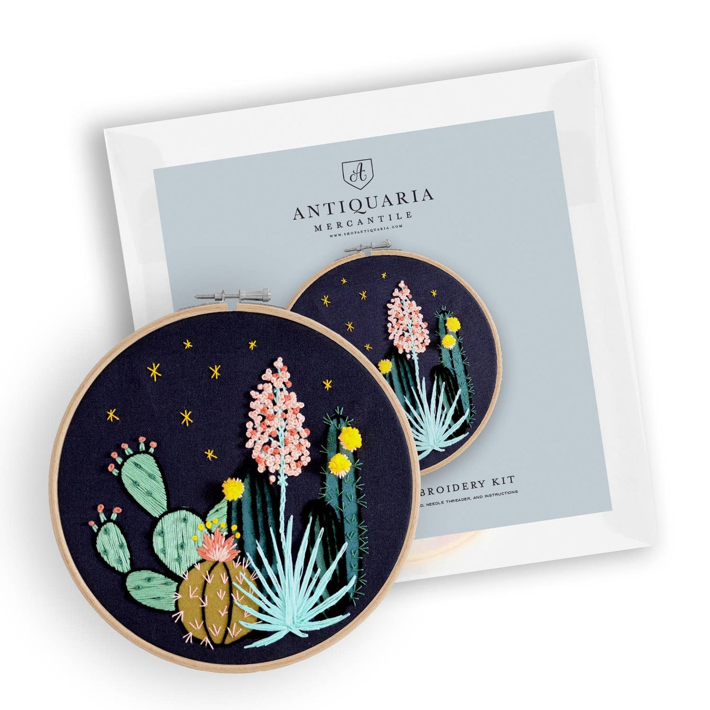 Night Cactus Embroidery Kit