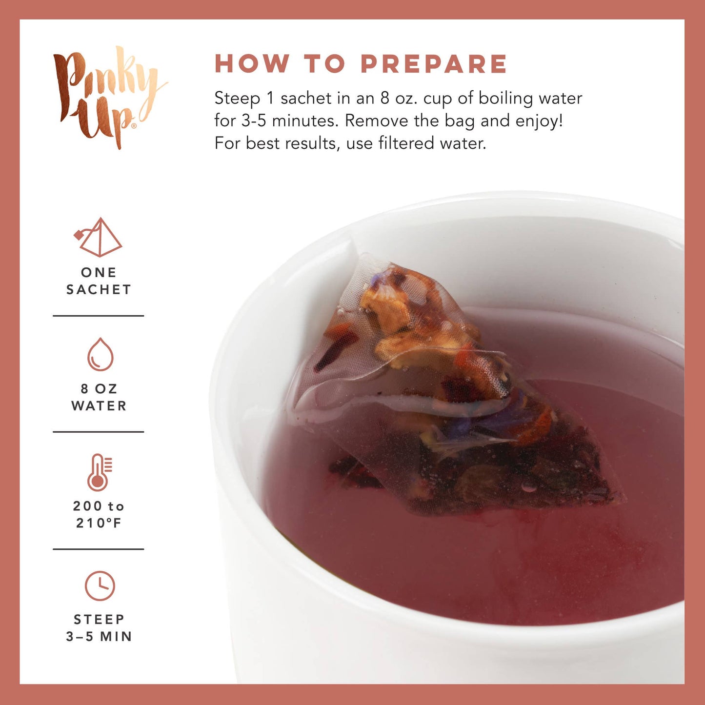 Amaretto Herbal Tea by Pinky Up